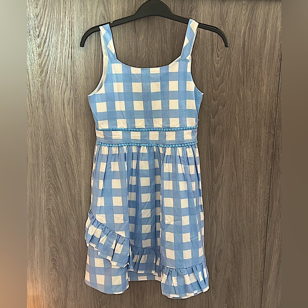 Girls Checkered Dress (Blue/White) 12 Girls